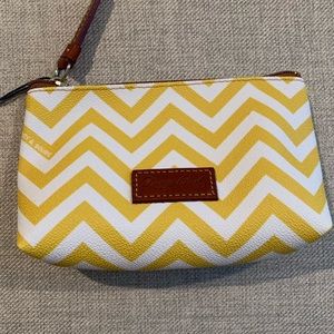 Dooney & Bourke Yellow Chevron pouch